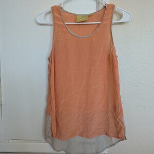Anthropologie Maeve Color Block Silk Tank, Size 2